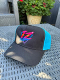 IZOBAR Black/Blue Snapback Trucker Hat